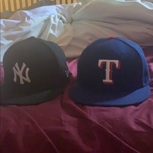 New era ball caps Texas rangers New York Yankees